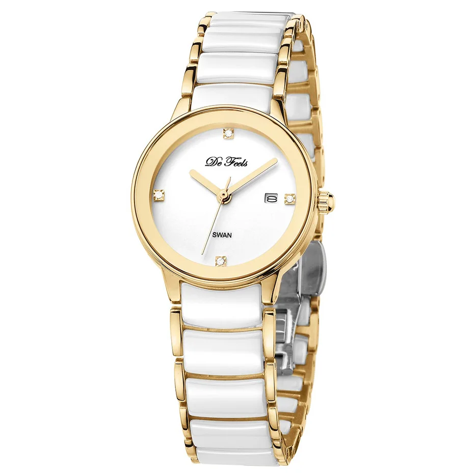 Montre Femme, современные женские часы, модные кварцевые наручные часы, Простые керамические золотые часы, Топ бренд, роскошные женские часы, Reloj Mujer
