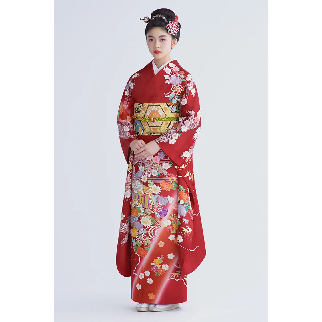 Женское платье-кимоно с рукавом-фонариком