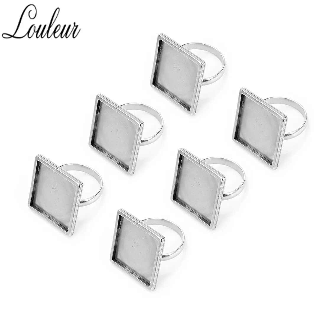 Основание для открытых колец из нержавеющей стали 2 шт./лот подходит квадратных