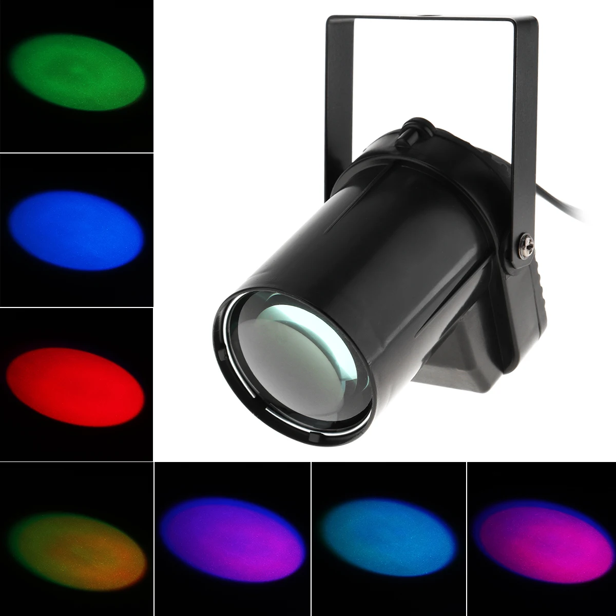 

3W LED Black RGB Beam Fixed Light Full Color Spotlight Stage Lighting Effect Beam Spotlights for DJ Disco / KTV / Bar