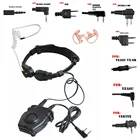 Рация с микрофоном сверхмощный Peltor PTT шейный горловой микрофон наушники радио НАТО тактическая гарнитура для Baofeng Kenwood TYT