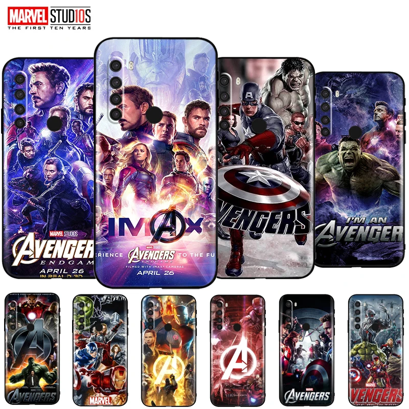 

Phone Case For Xiaomi Redmi Note 8T Soft Funda Cover Marvel Avengers Iron Man SpiderMan Hulk Thor Deadpool Venom