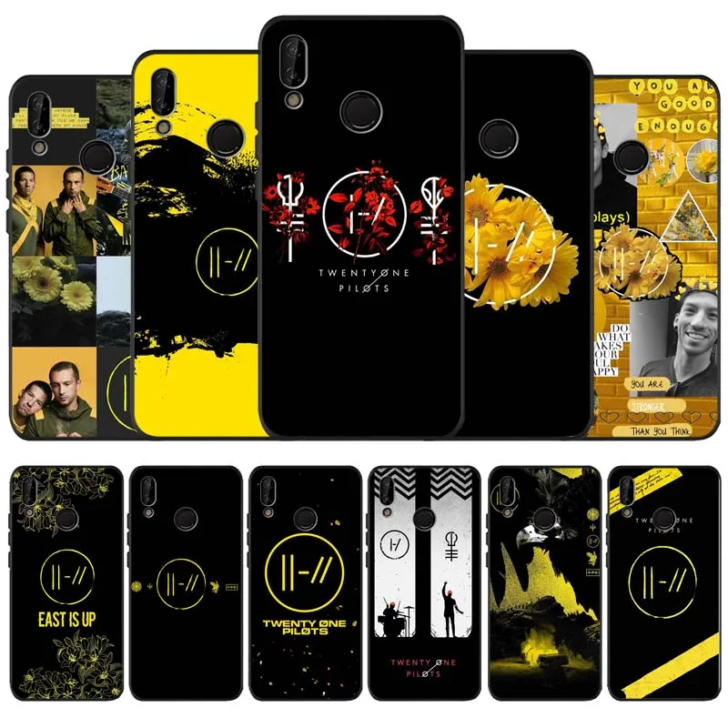 Черный силиконовый мягкий чехол Twenty One Pilots для телефона Huawei 40 30 20 10 9 Lite Pro P smart 2019 Y6