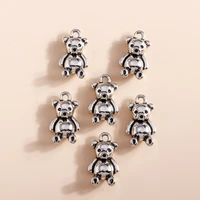 5pcs 1323mm cute alloy mini gummy bear heart charms diy fit necklaces pendants earrings making handmade jewelry accessories