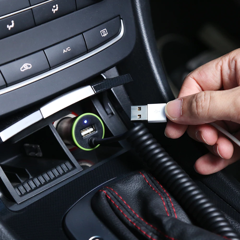 Универсальное автомобильное зарядное устройство с кабелем для iPhone X 8 Plus usb порт