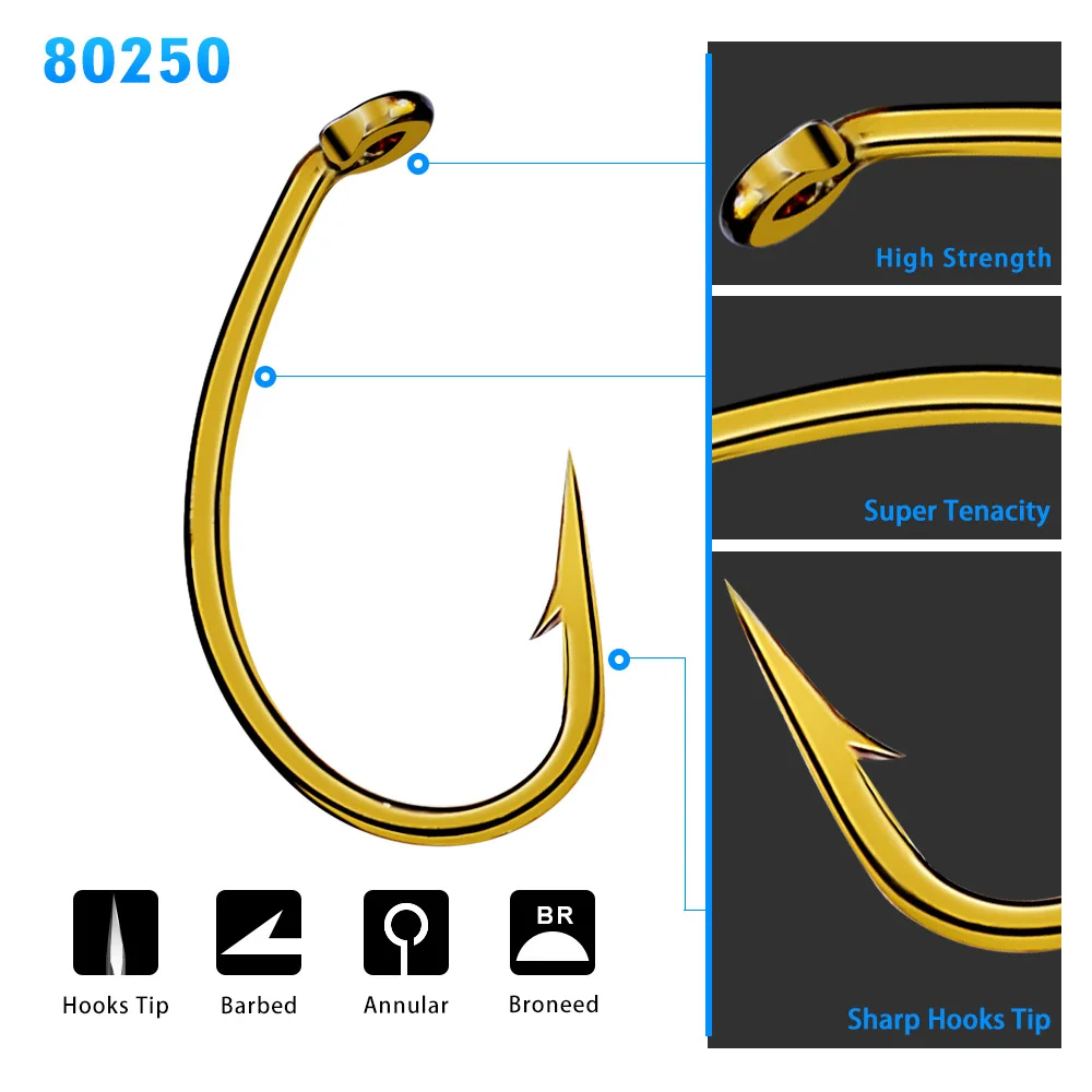 

PRO BEROS Fish Hook 200pcs Fly Fishing Hook High Carbon Fly Fishing Bare Hooks 8#12# Fly Hair Hook Golden Single Hooks