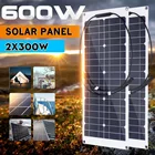 600 Вт Гибкая солнечная панель, солнечные батареи, водонепроницаемая, Аварийная зарядка, уличная для автомобиля, RV, лодки, дома, крыши, фургона, солнечная батарея для кемпинга