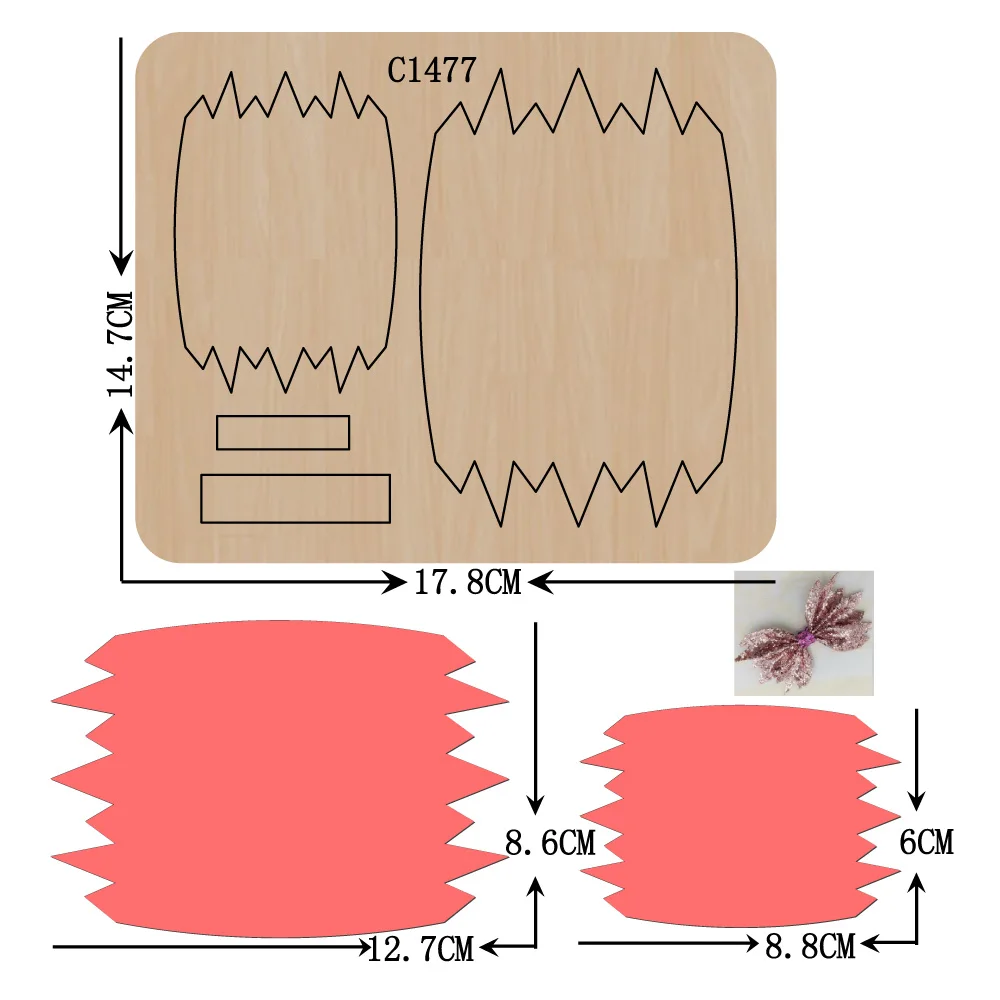 Новый деревянный штамп в форме банта для скрапбукинга искусственные штампы