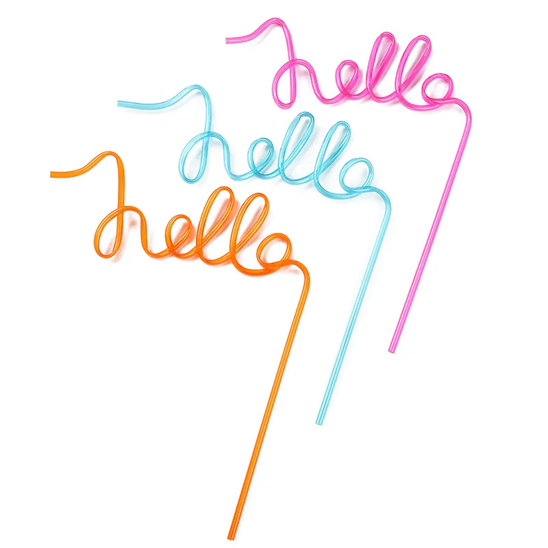 Соломинки с забавными надписями для домашних животных Стайлинг одноразовые