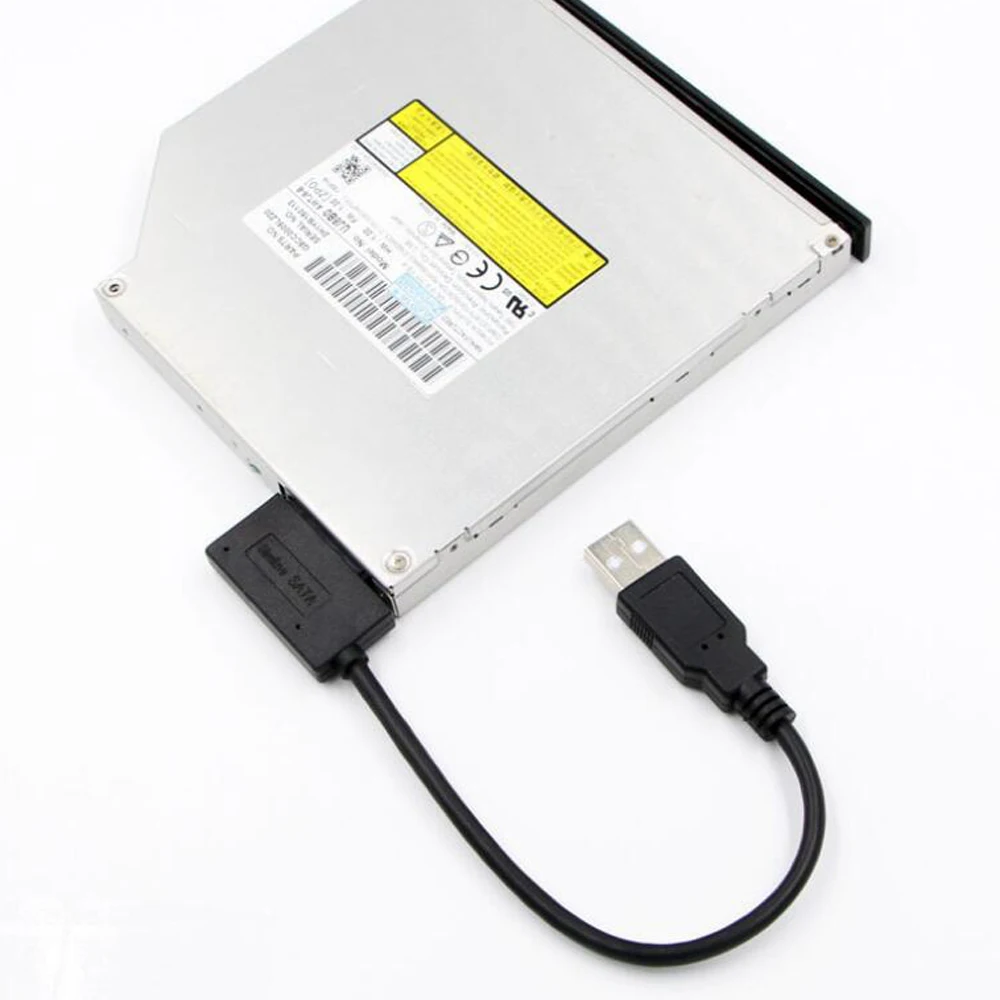 2021 USB-адаптер для ПК 6P 7P CD DVD Rom SATA к USB 2 0 конвертер slim Sata 13-контактный Кабель-адаптер