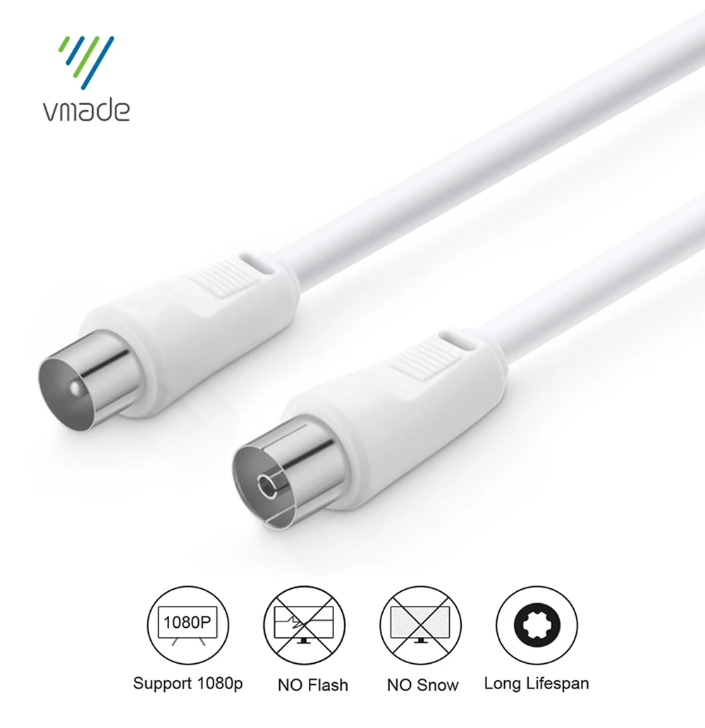 Vmade продажа 100 см белый радиочастотный коаксиальный кабельный соединитель Coax Pigtail