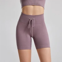 running shorts fitness shorts women high waist lifting push up tight sports bandage sportwear pant dropship 2022 new