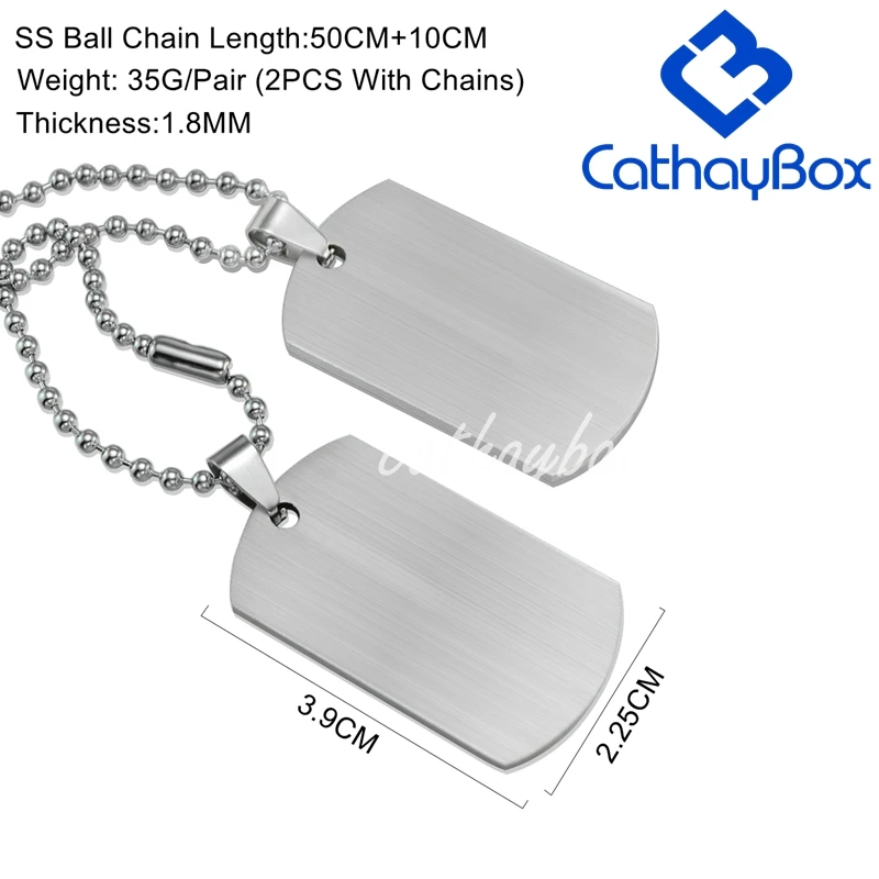 Индивидуальная гравировка ожерелье с собачьими тегами двойные детали военный