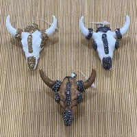 natural resin pendant bull shaped jewelry resin charm suitable for womens jewelry making diy necklace accessories wholesale