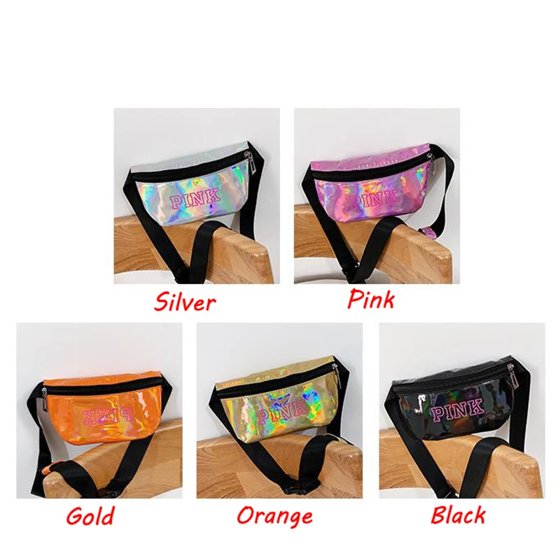 Новая голографическая розовая поясная сумка лазерный пояс светоотражающая ПУ