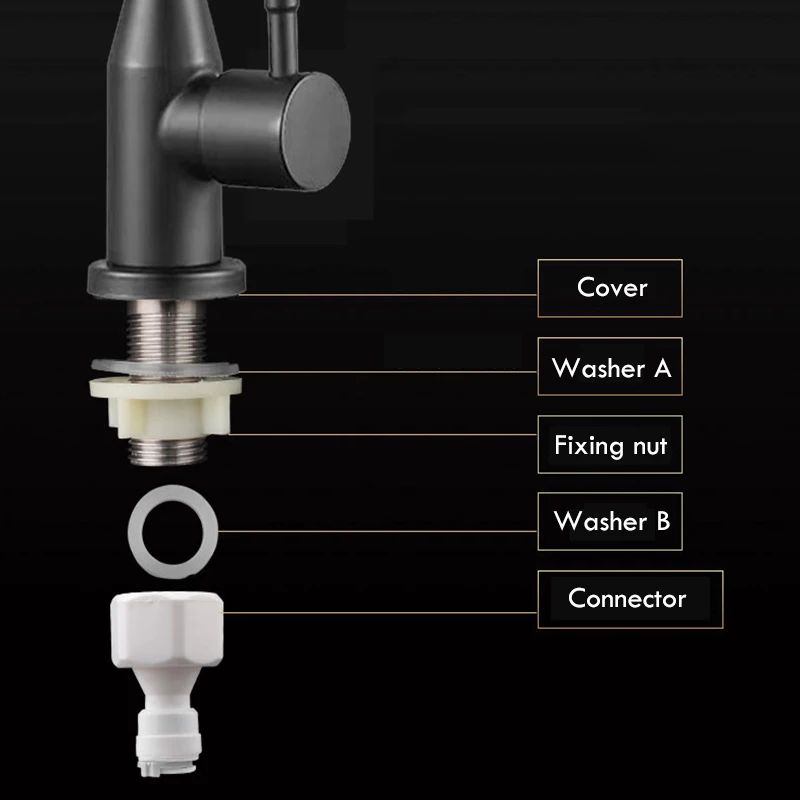 

Matte Black Direct Drinking Faucets Stainless Steel Kitchen Tap For Anti-Osmosis Purifier Water And Kitchen Sink Faucet