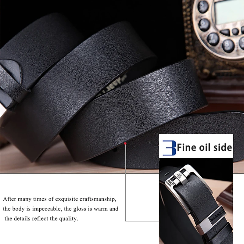 Ремень мужской из натуральной воловьей кожи роскошный винтажный дизайнерский