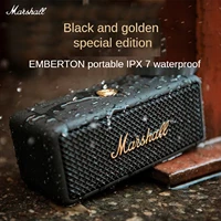 marshall emberton wireless bluetooth speaker indoor home audio outdoor portable mini rock subwoofer ipx7 waterproof design