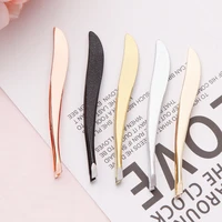 1 pcs colorful new arrival professional stainless steel tweezer eyebrow face nose hair clip remover tool banana clip repair tool
