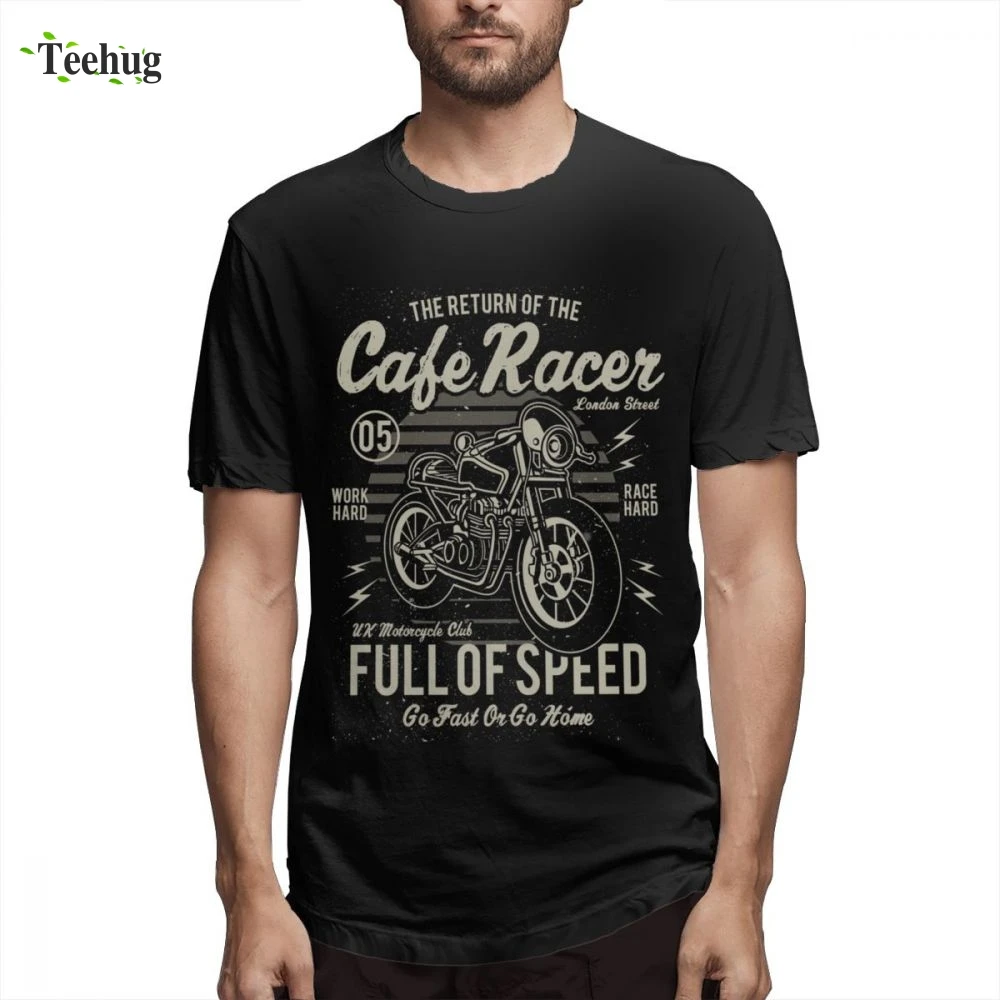 Cafe Racer полный Скорость в байкерском стиле ретро одежда с рисунком из аниме для