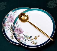 ceramic chinese flat plate western steak creative bone porcelain hotel dishes tableware