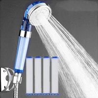 negative ions pressurized handheld shower head bathroom showering bathing sprinkler bath sprayer with pp cotton filters hot h048