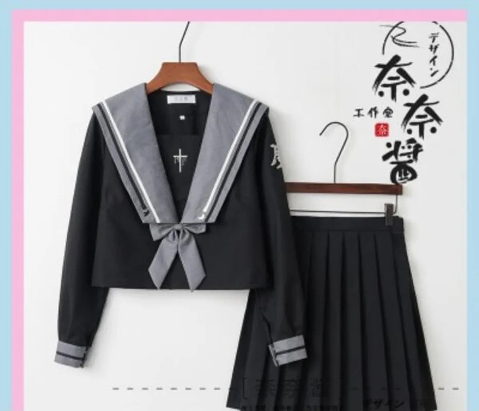 Jk костюм Униформа милое Повседневное платье моряка для девочек Jpanese Kawaii