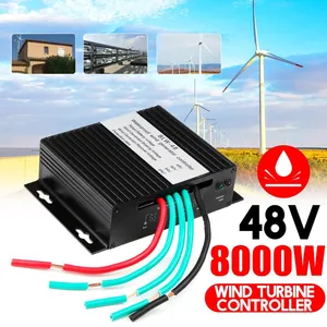 Эффективный генератор ветряных турбин 8000 Вт, 12 В24 В48 В постоянного тока, контроллер заряда, Водонепроницаемый регулятор заряда аккумулятора