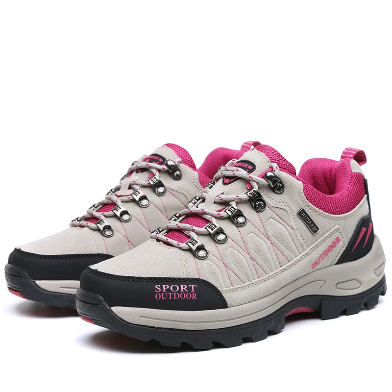 New Fashion Couples Men Women Hiking Shoes Outdoor Walking Jogging Sneakers Lace Up Comfortable Athletic Shoes