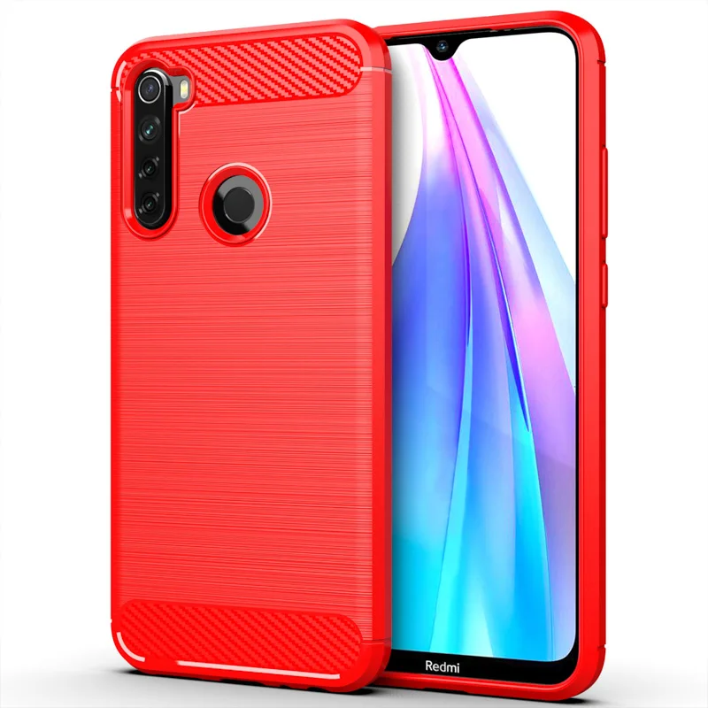 Чехол для Xiaomi mi Note 10 CC9 Pro Чехол Ультра тонкая задняя крышка для Xiao mi Red mi Note 8T 8 Pro mi A3 Lite CC9e чехлы из углеродного волокна - Цвет: Red