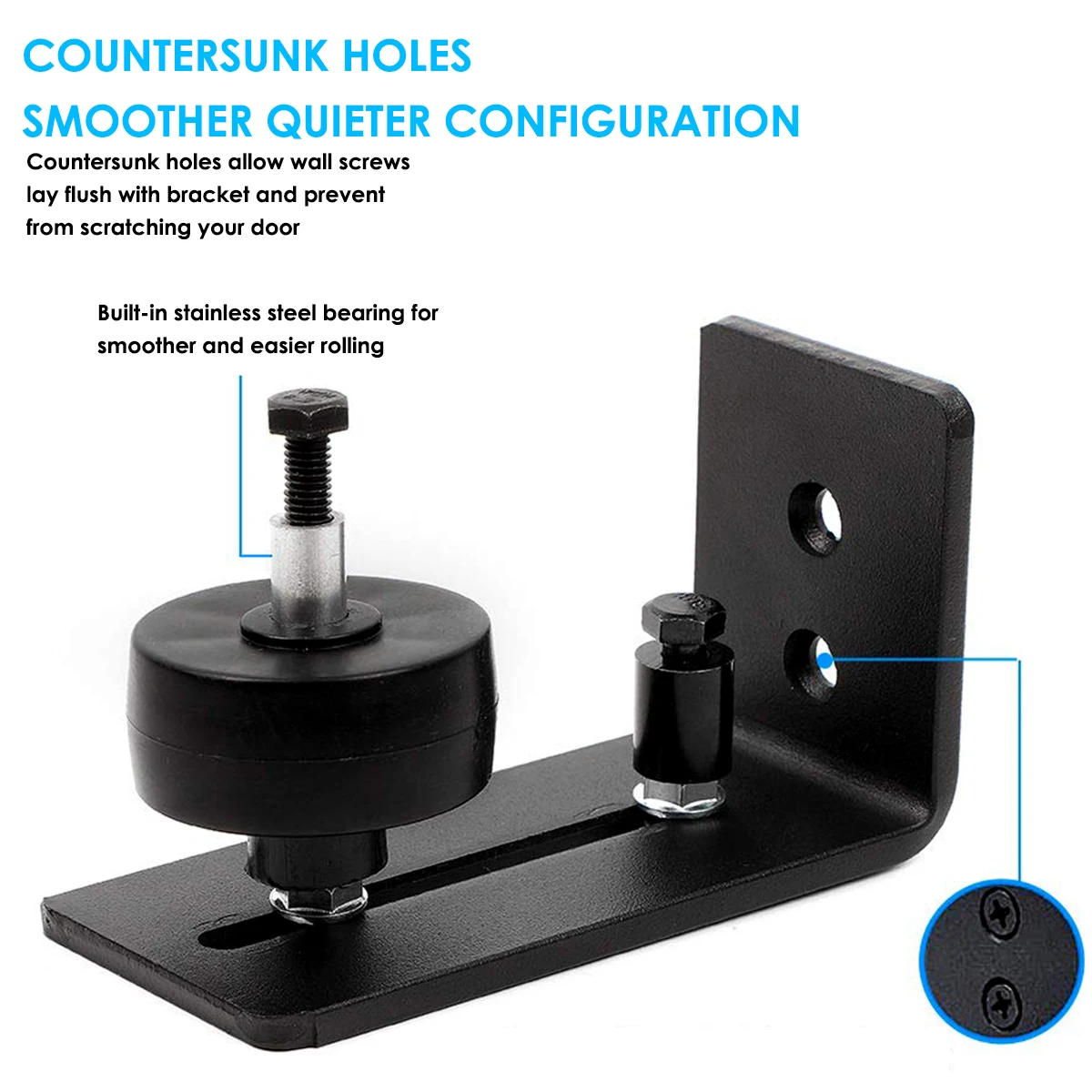 

8-in-1 Multi-function Sliding Barn Door Bottom Floor Guide Set Hardware Accessories Sliding Barn Door Floor Guide Set