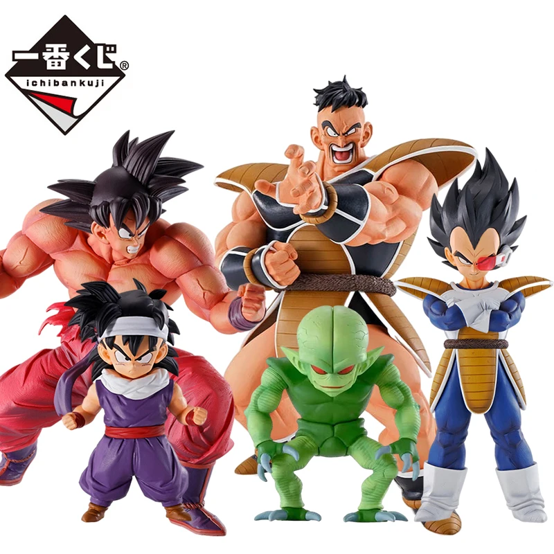 В наличии Оригинальные фигурки Bandai Dragon Ball Ichiban Kuji Goku Nappa Gohan Saibaiman Vegeta аниме