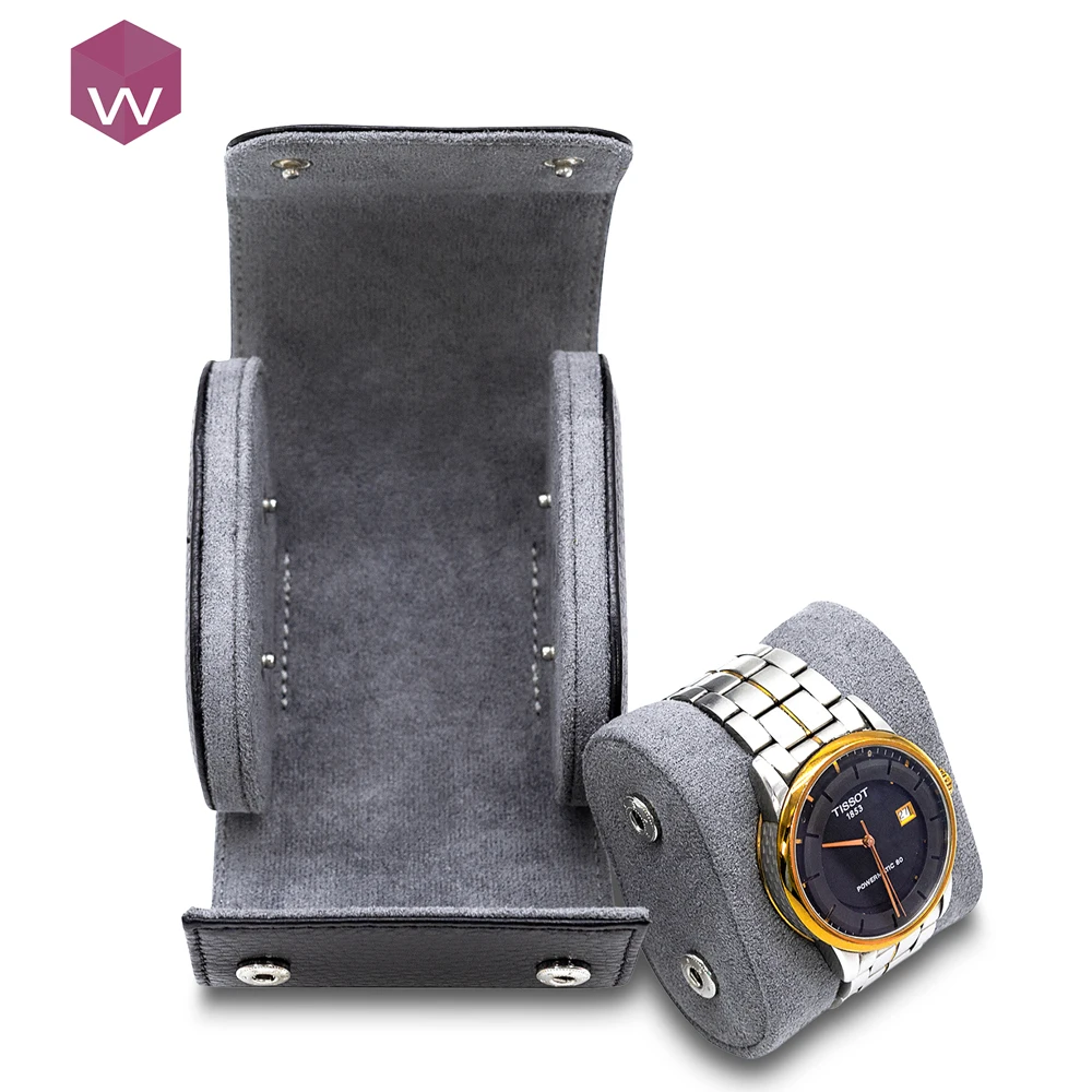Wholesale High Quality Personalized Single Watches Storage Travel Watch Roll Case Genuine Leather