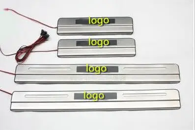

Car Styling for Ford Focus 2 mk2 accessories 2012 stianlesssteel LED door sill protector scuff plate sills guard