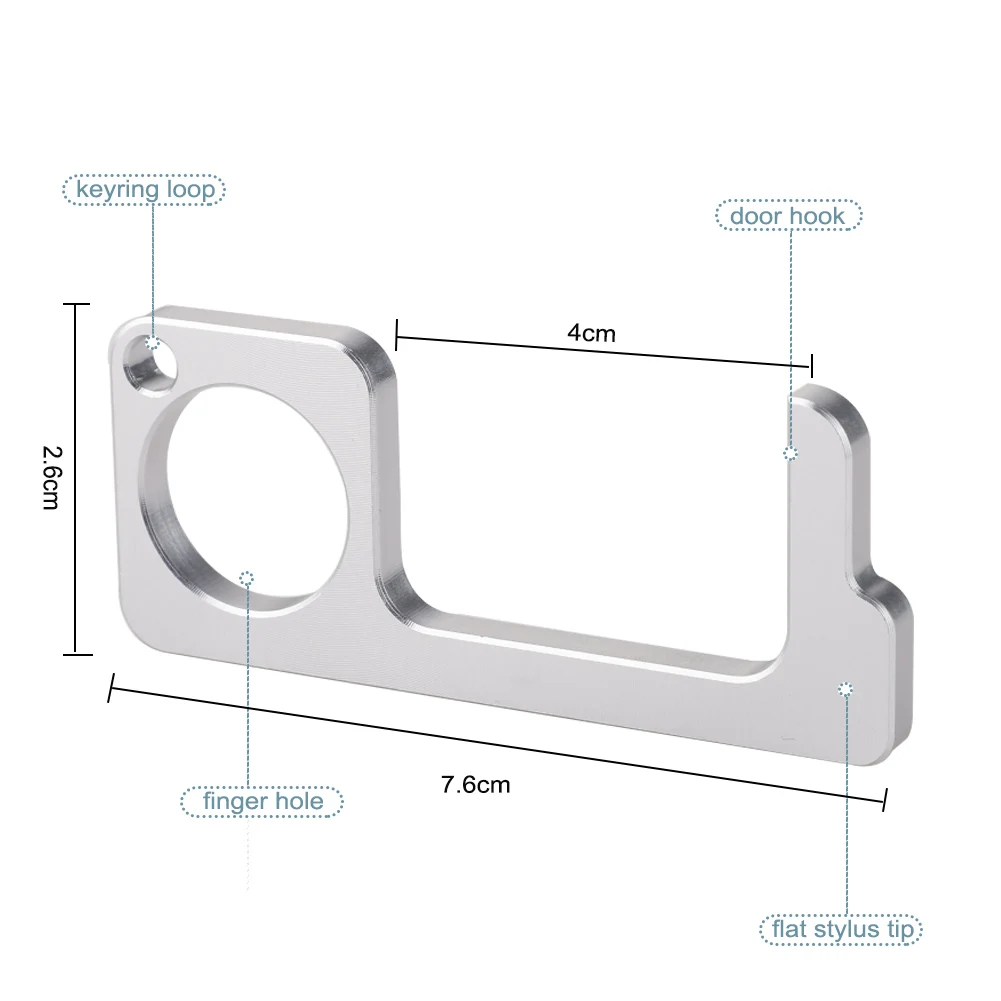 

Hygiene Hand Antimicrobial Brass colour EDC Door Opener & Stylus Portable Press Elevator Tool Door Handle Key