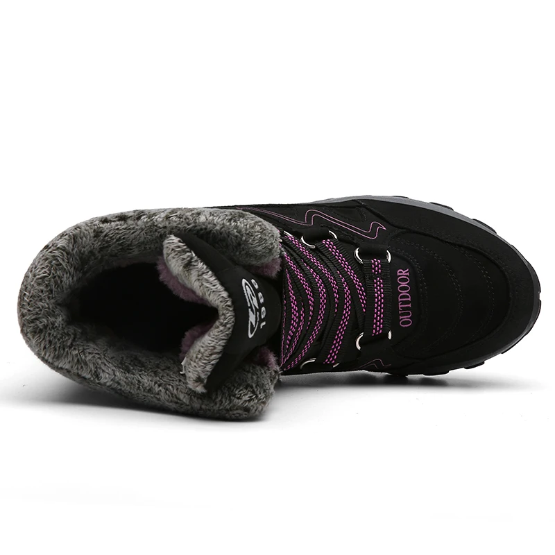 Ботинки женские зимние ботинки замшевые ботильоны на плоской подошве с плюшевой