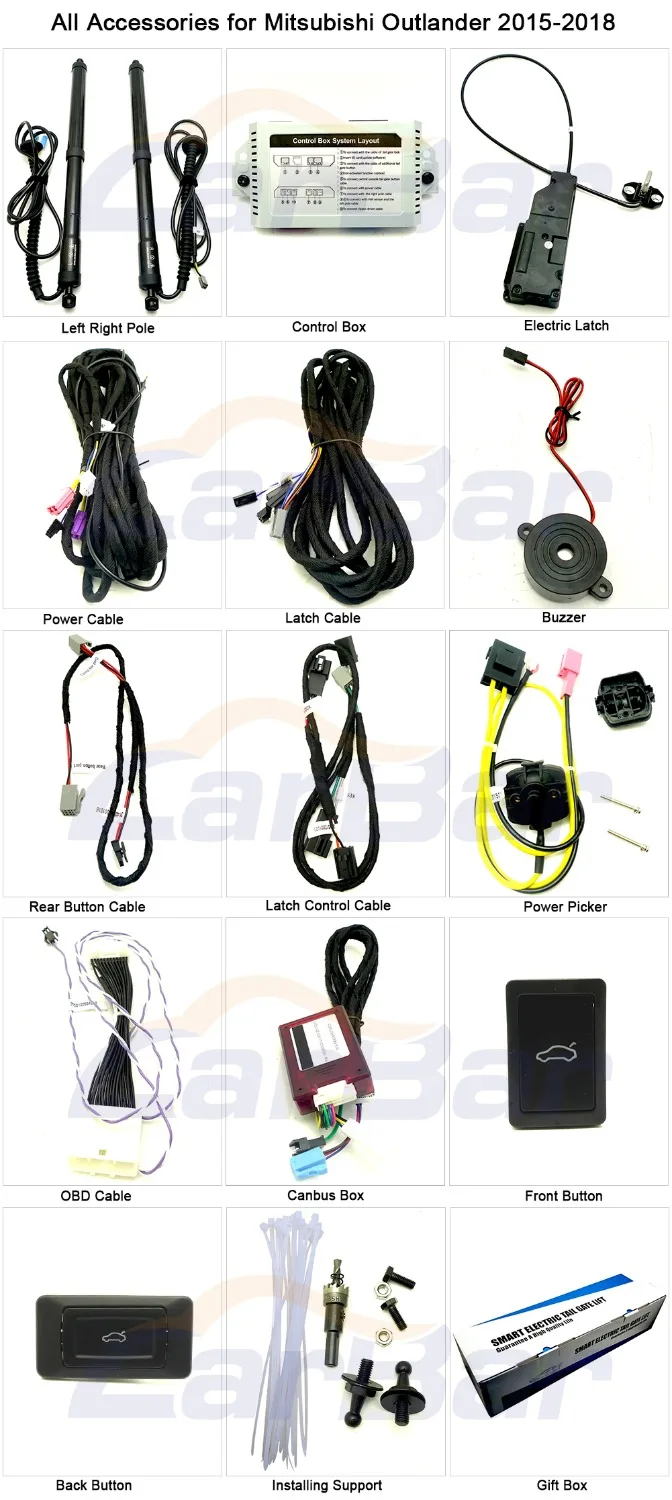 

Auto Electric Tail Gate Lift for Mitsubishi Outlander 2015-2018 Remote Control Drive Seat Button Control Set Height Avoid Pinch