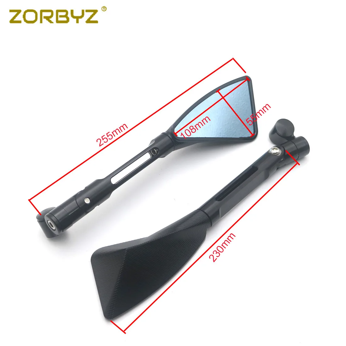 ZORBEEZ CNC алюминиевые универсальные мотоциклетные задние боковые зеркала заднего