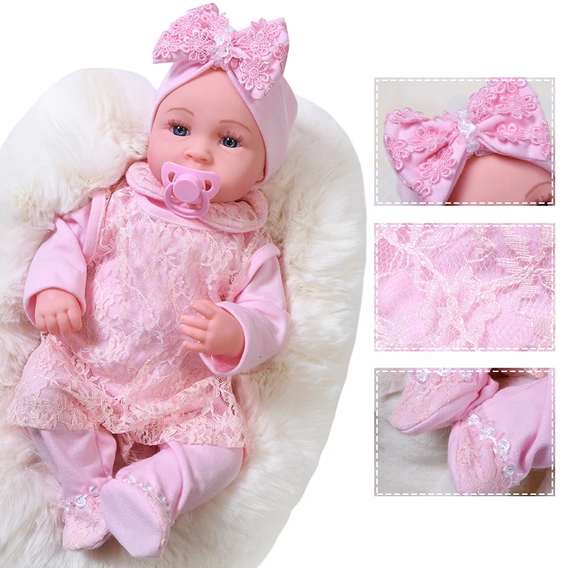 45 см Новорожденный ребенок кукла сенсорный интерактивный плач Смеющийся Bebe