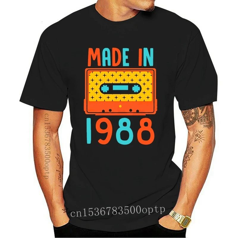 

Новинка, Мужская футболка, сделанная в 1988 году (1), футболки для женщин и мужчин-футболка