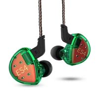 kz es4 new earphones dynamic hybrid in ear earphone hifi dj monitor running sport earphone earplug headset for free shipping