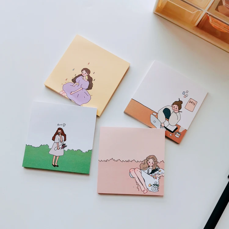 SIXONE 50 листов корейский Ins Urban Girl мультфильм Note бумага в сдержанном стиле без
