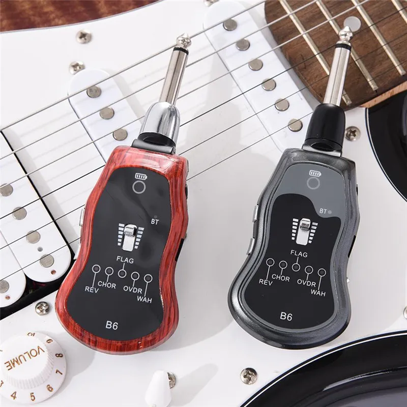 gitarre effekte tragbare bluetooth 5 in 1 sender gitarre effektor für elektrische gitarre rev chor flag ovdr wah zyklus schalt free global shippi
