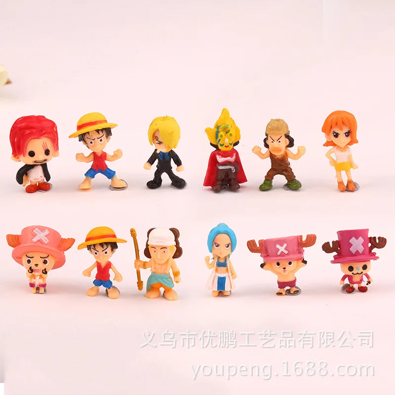 

12 шт./компл. японская аниме фигурка соломенная шляпа Luffy USOPP нами и Чоппер Sanji экшн-фигурка ПВХ Виниловая кукла модель игрушки