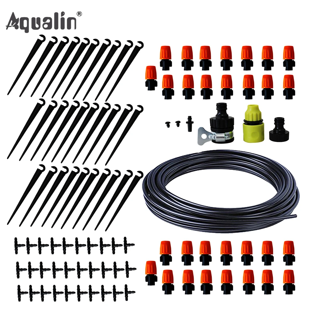 25m Automatic Micro Drip Irrigation System Garden Irrigation Spray Self  Watering Kits with Adjustable Dripper  #26301-2