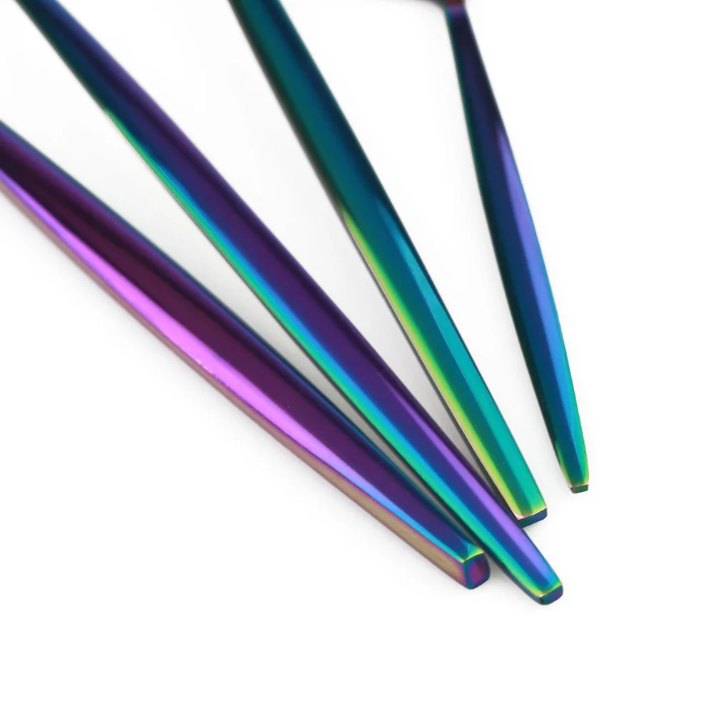 16/24 шт корейский стиль Роскошные блестящие золотистые Радуга столовые приборы