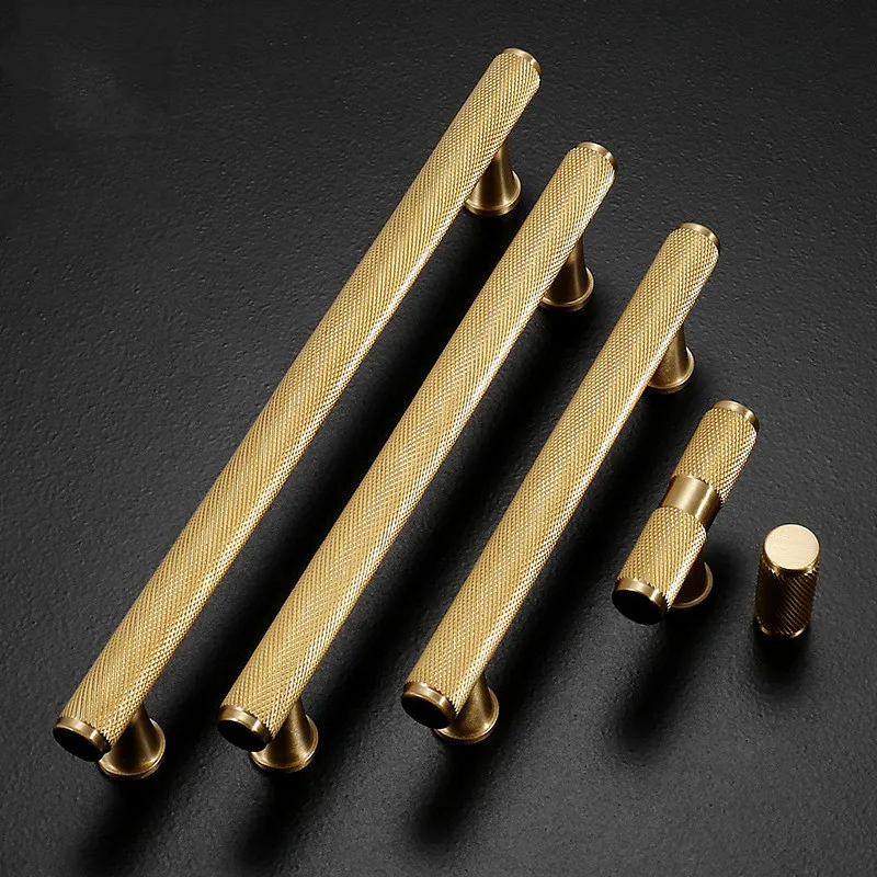 

JD Brass Cabinet Handles Luxury Gold Furniture Handles Copper Drawer Knobs Heavy Duty Wardrobe Door Pulls Cabinet Hardware