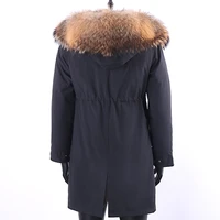 Mens Fur Parka Real fox Fur Coat Men Winter Jacket big raccoon Fur Collar Warm Mens fox fur Jackets Long Parkas