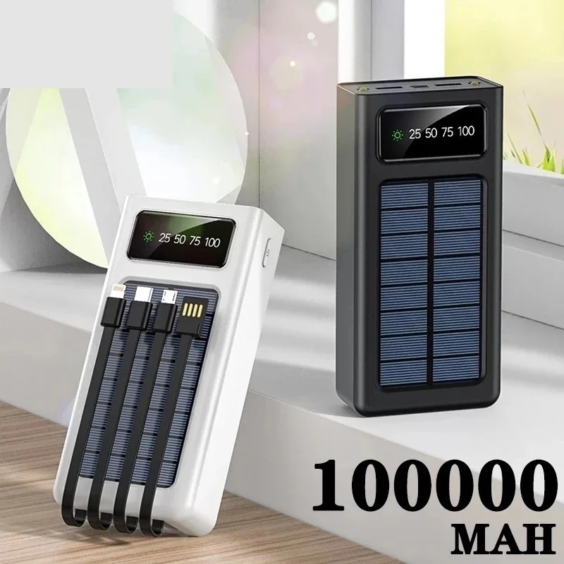 Внешний аккумулятор на солнечной батарее 100000 мАч | Мобильные телефоны и