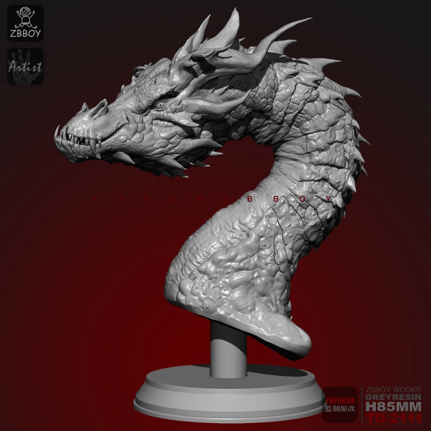 Наборы из смолы 85 мм пожарный дракон бюст смола солдат самосборка Фотоэлементы |